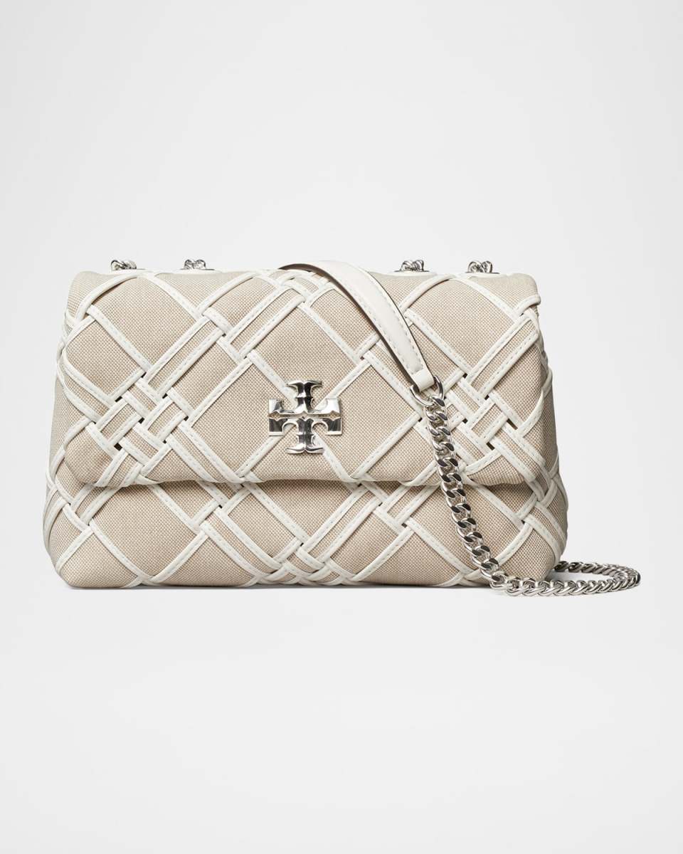 Kira Small Woven Canvas Convertible Shoulder Bag